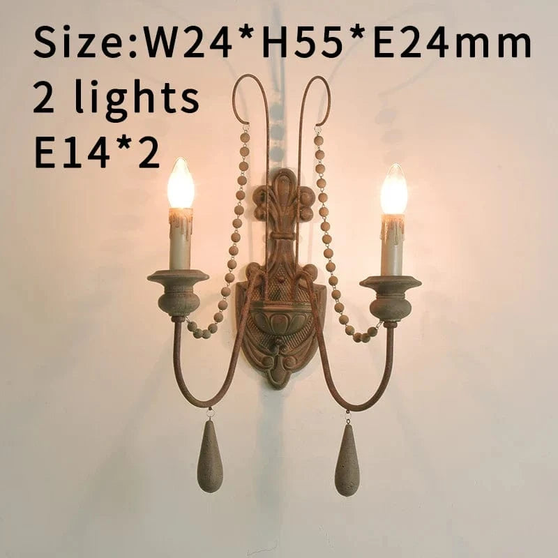 Lustre nordique en bois blanc rétro suspendu pour cuisine/chambre à coucher/salon 3/6/8/12 lumières | Marco Lucetti L24 H55cm E14X2 1