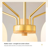 Lustre nordique en bois - Style japonais