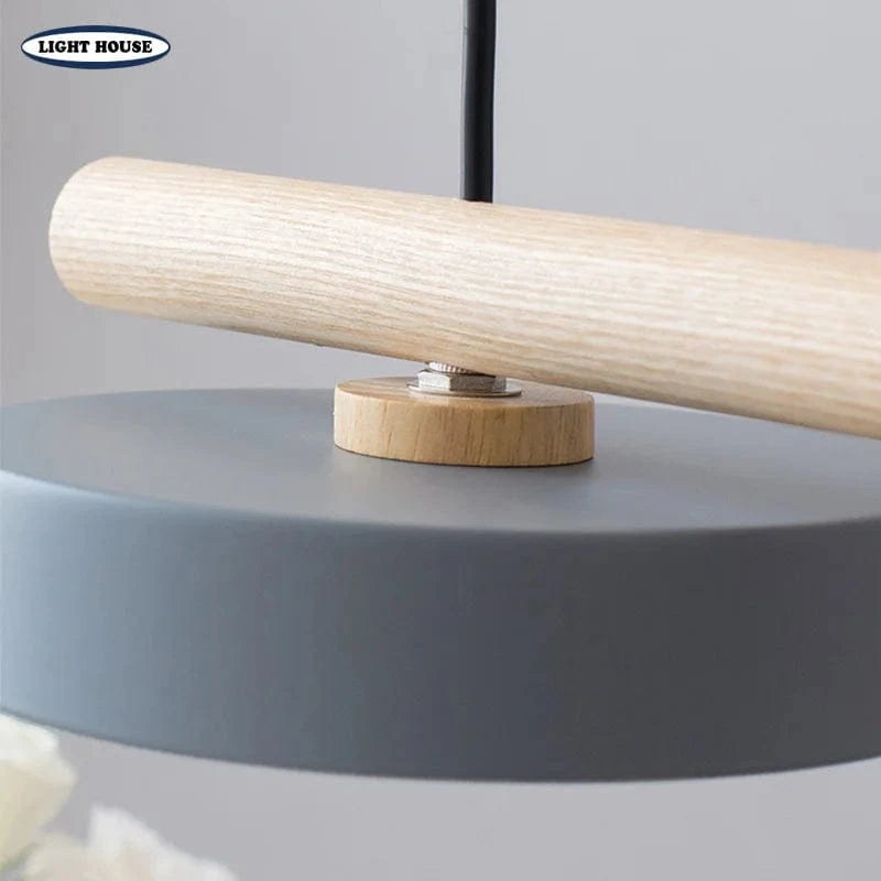 Lustre Nordique en Bois Massif avec LED Intégrée - Collection Scandinave | Marco Lucetti