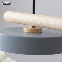 Lustre Nordique en Bois Massif avec LED Intégrée - Collection Scandinave | Marco Lucetti