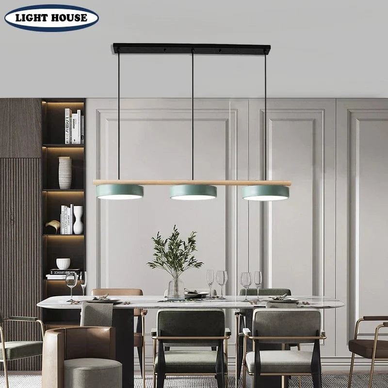 Lustre Nordique en Bois Massif avec LED Intégrée - Collection Scandinave | Marco Lucetti