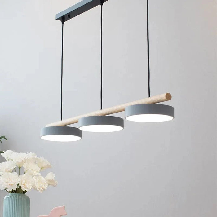 Lustre Nordique en Bois Massif avec LED Intégrée - Collection Scandinave | Marco Lucetti