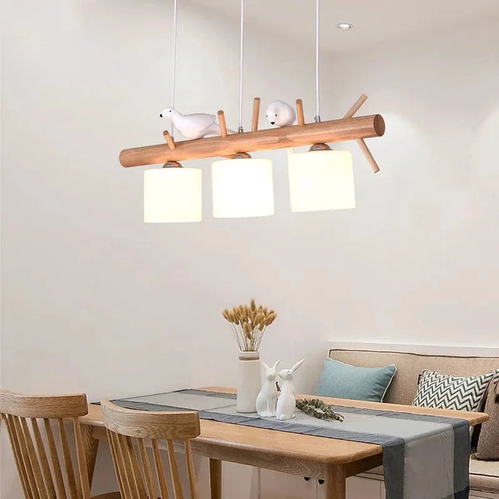 Lustre Nordique en Bois Massif avec LED pour Salle à Manger et Salon | Marco Lucetti