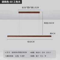 Lustre nordique en bois massif de qualité supérieure | Marco Lucetti Couleur Noyer 60cm Va