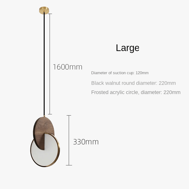 Lustre nordique en bois massif, design chinois moderne | Marco Lucetti