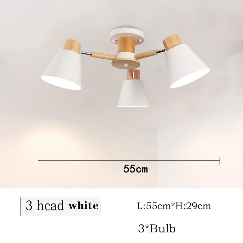 Lustre Nordique en Bois Massif pour Salle à Manger, Salon et Chambre - Éclairage LED  | Marco Lucetti