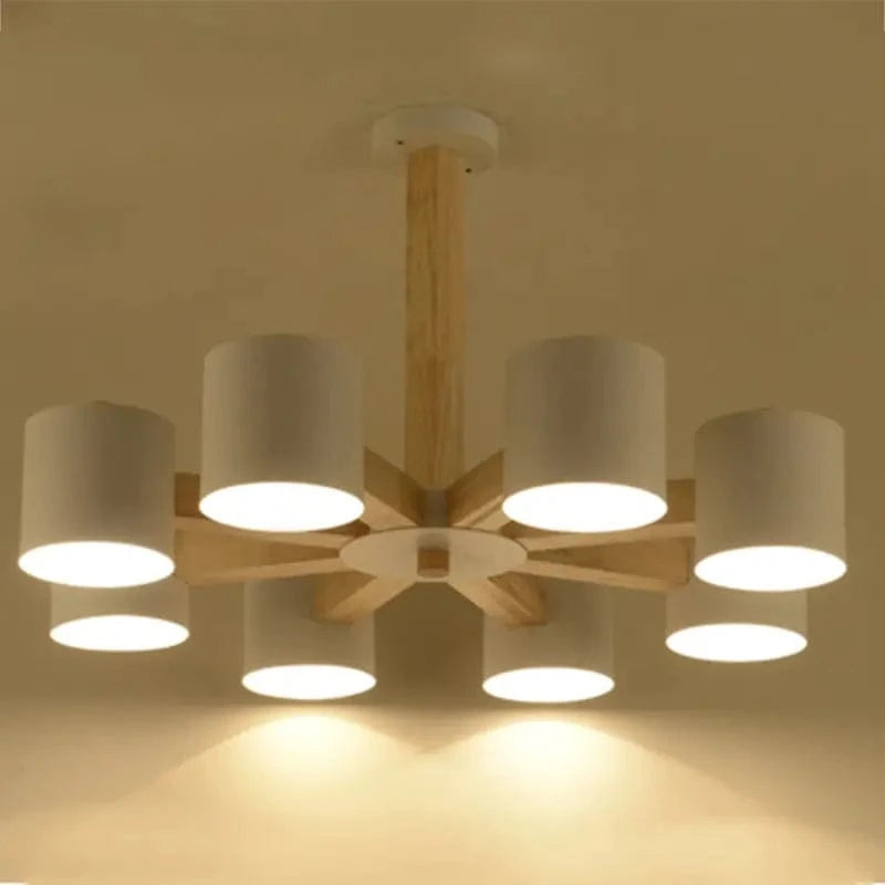 Lustre Nordique en Bois Massif pour Salle à Manger, Salon et Chambre - Éclairage LED  | Marco Lucetti