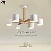 Lustre Nordique en Bois Massif pour Salle à Manger, Salon et Chambre - Éclairage LED  | Marco Lucetti