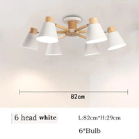 Lustre Nordique en Bois Massif pour Salle à Manger, Salon et Chambre - Éclairage LED  | Marco Lucetti White  6 light 2 / China