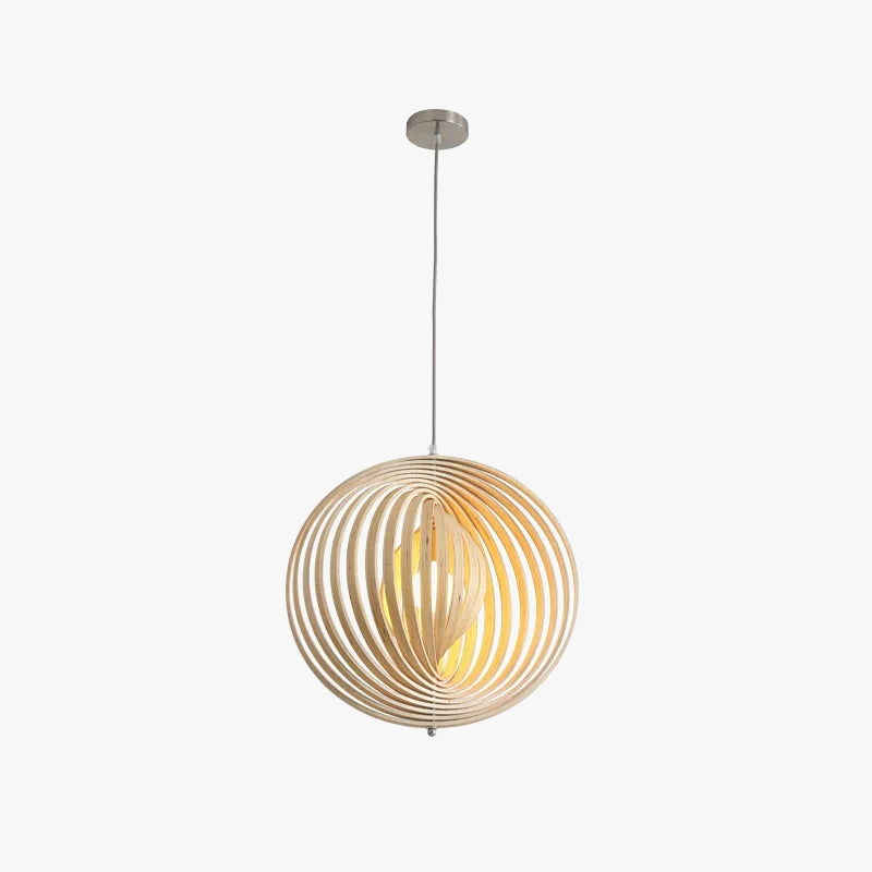 Lustre Nordique en Bois pour Bar & Cuisine Créative - Éclairage Intérieur