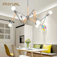 Lustre Nordique en Bois pour Salon Maison en Noir et Blanc | Marco Lucetti