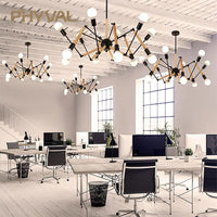 Lustre Nordique en Bois pour Salon Maison en Noir et Blanc | Marco Lucetti