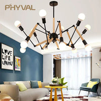 Lustre Nordique en Bois pour Salon Maison en Noir et Blanc | Marco Lucetti