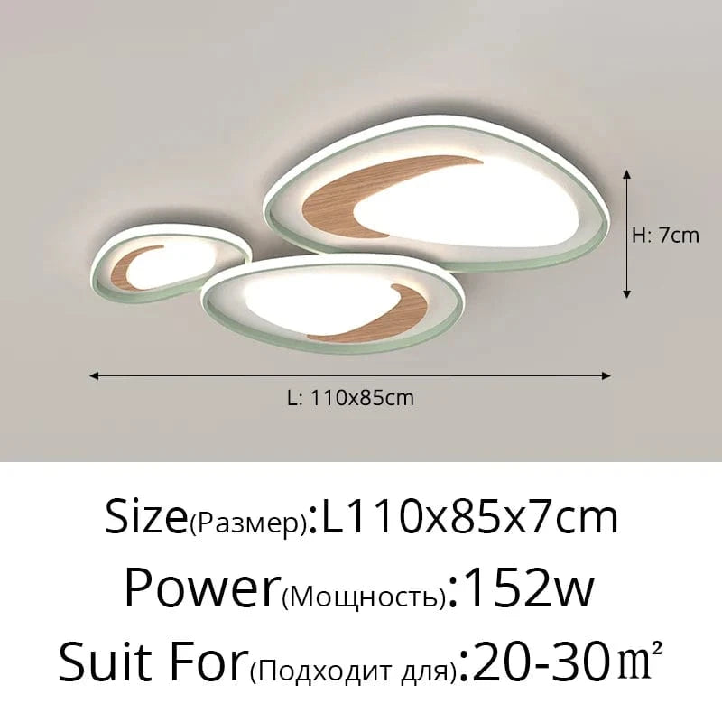 Lustre nordique en bois pour un éclairage intérieur élégant | Marco Lucetti Bois de burly 110x85cm / 3 couleurs