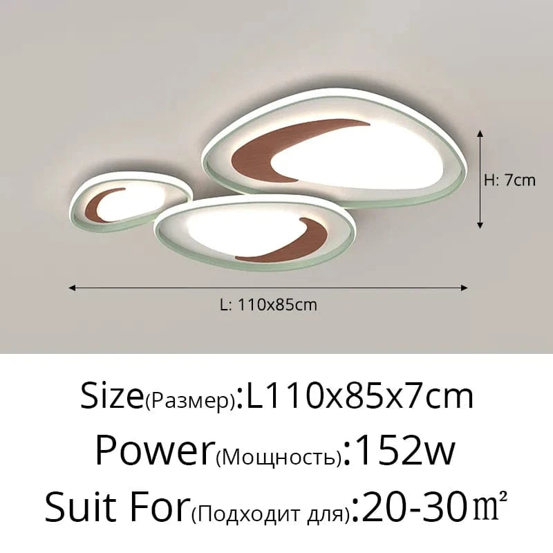 Lustre nordique en bois pour un éclairage intérieur élégant | Marco Lucetti Noyer 110x85cm / 3 couleurs