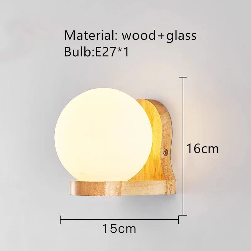 Lustre Nordique en Bois Rond pour un Éclairage Créatif Japonais dans la Salle à Manger | Marco Lucetti Applique murale / Blanc froid