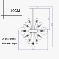 Lustre Nordique en Boule de Verre Argentée à Bulles d'Air | Marco Lucetti