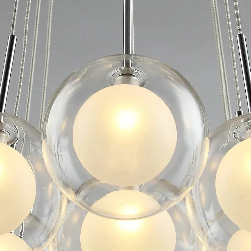 Lustre Nordique en Boule de Verre LED Moderne pour Salle à Manger et Salon | Marco Lucetti
