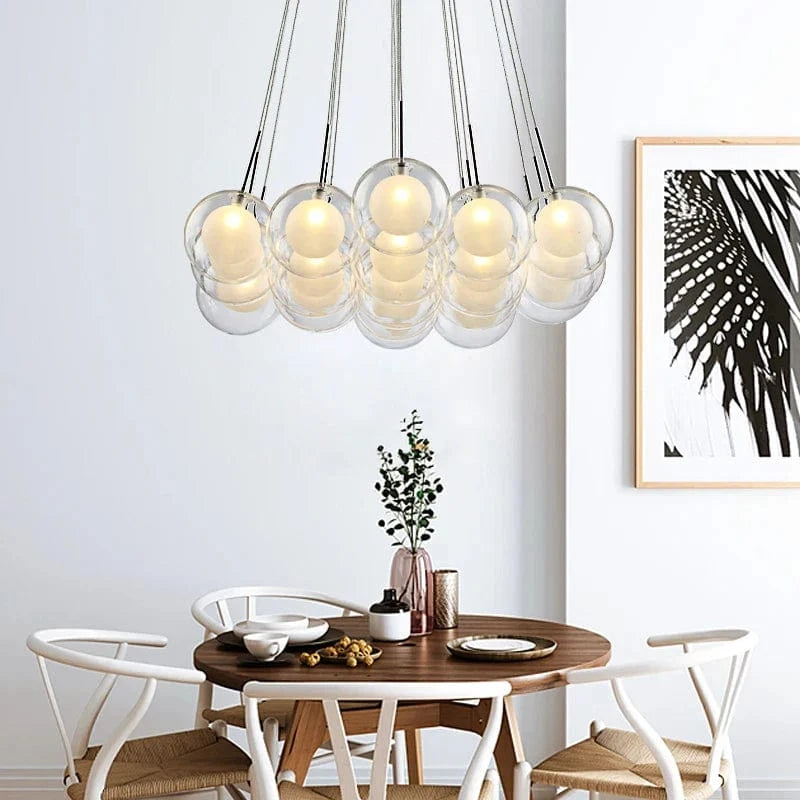 Lustre Nordique en Boule de Verre LED Moderne pour Salle à Manger et Salon | Marco Lucetti