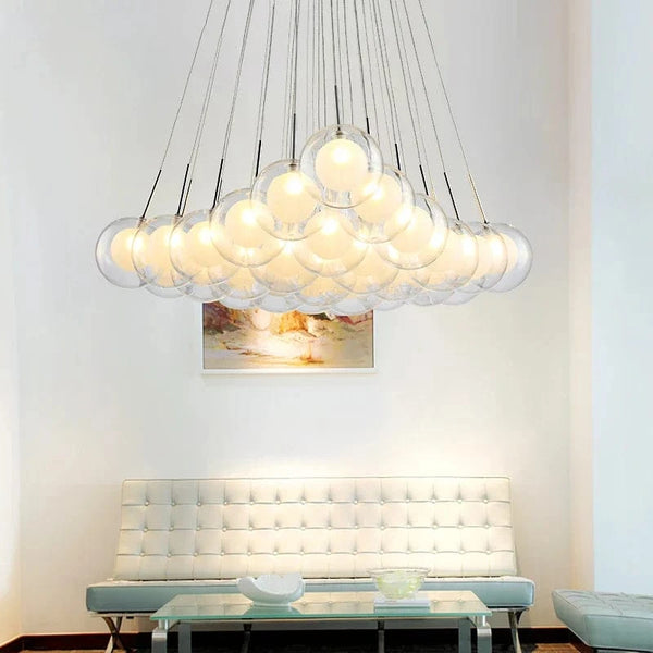 Lustre Nordique en Boule de Verre LED Moderne pour Salle à Manger et Salon | Marco Lucetti
