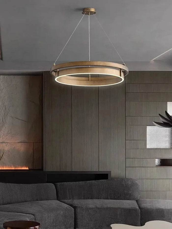 Lustre Nordique en Bronze Brossé avec Suspension LED - Collection Nordica | Marco Lucetti