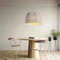 Lustre nordique en corde tricotée Wabi Sabi E27 LED Suspension Luminaire | Marco Lucetti