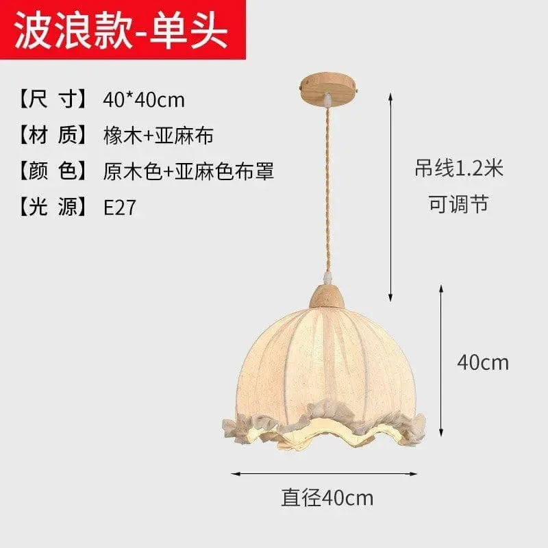 Lustre nordique en coton et lin scandinave | Marco Lucetti 40CM 1