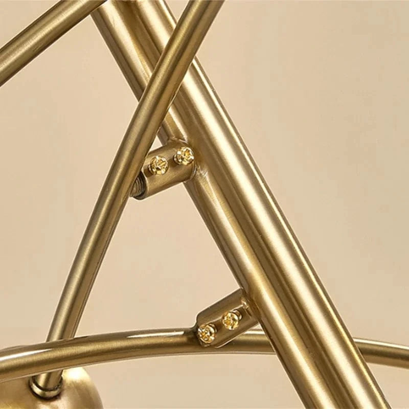 Lustre nordique en cuivre de luxe à 5 têtes | Marco Lucetti