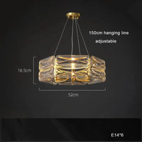 Lustre nordique en cuivre LED élégant pour décoration intérieure - Lumina Scandinavia | Marco Lucetti Suspendu 52cm / Lumière naturelle