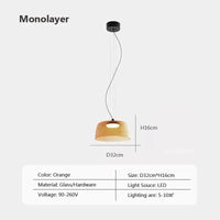 Lustre nordique en fil de verre pour une décoration moderne | Marco Lucetti OrangeD32 / Blanc froid