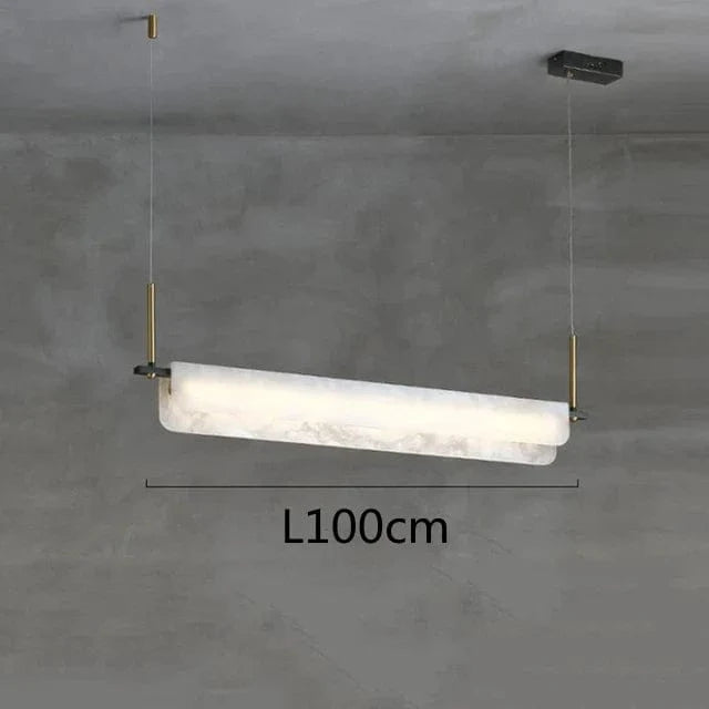 Lustre Nordique en Marbre LED pour une Décoration Moderne | Marco Lucetti D L100cm / Lumière froide 6000K