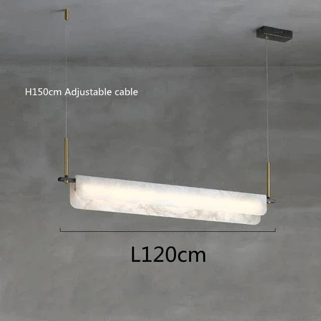 Lustre Nordique en Marbre LED pour une Décoration Moderne | Marco Lucetti E L120cm / Lumière naturelle 4000K