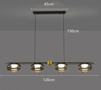 Lustre nordique en suspension : éclairage intérieur salon | Marco Lucetti 4 têtes / Blanc froid