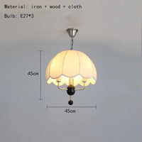 Lustre Nordique en Tissu pour un Éclairage Moderne | Marco Lucetti Modèle B-45cm / Blanc froid