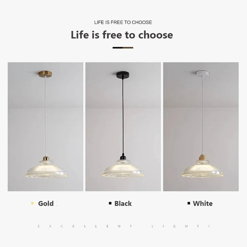 Lustre nordique en verre avec LED pour chambre, salon et cuisine | Marco Lucetti