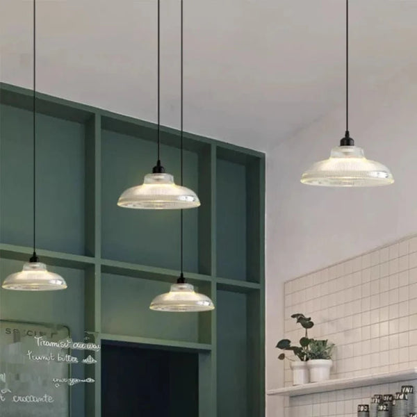 Lustre nordique en verre avec LED pour chambre, salon et cuisine | Marco Lucetti