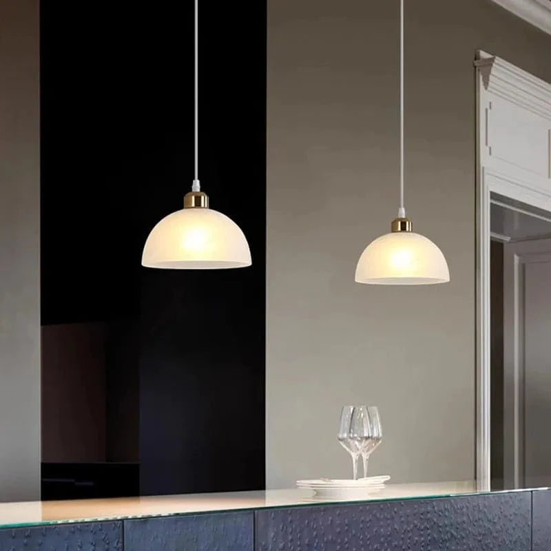 Lustre nordique en verre avec LED pour chambre, salon et cuisine | Marco Lucetti