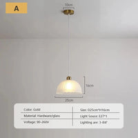 Lustre nordique en verre avec LED pour chambre, salon et cuisine | Marco Lucetti A2 / Sans ampoule