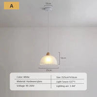 Lustre nordique en verre avec LED pour chambre, salon et cuisine | Marco Lucetti A3 / Sans ampoule