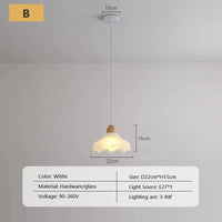 Lustre nordique en verre avec LED pour chambre, salon et cuisine | Marco Lucetti B3 / Sans ampoule