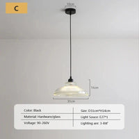 Lustre nordique en verre avec LED pour chambre, salon et cuisine | Marco Lucetti C1 / Sans ampoule