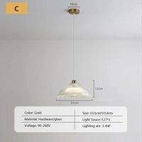 Lustre nordique en verre avec LED pour chambre, salon et cuisine | Marco Lucetti C2 / Sans ampoule