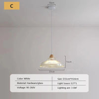 Lustre nordique en verre avec LED pour chambre, salon et cuisine | Marco Lucetti C3 / Sans ampoule