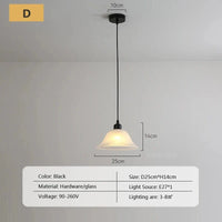 Lustre nordique en verre avec LED pour chambre, salon et cuisine | Marco Lucetti D1 / Sans ampoule