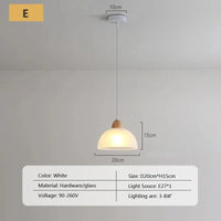 Lustre nordique en verre avec LED pour chambre, salon et cuisine | Marco Lucetti E3 / Sans ampoule