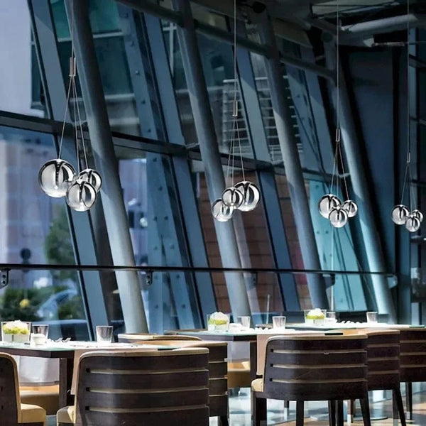 Lustre Nordique en Verre avec LED pour une Décoration Intérieure Chic | Marco Lucetti