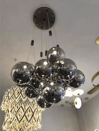 Lustre Nordique en Verre avec LED pour une Décoration Intérieure Chic | Marco Lucetti 15 cendres de cigarettes / Blanc froid