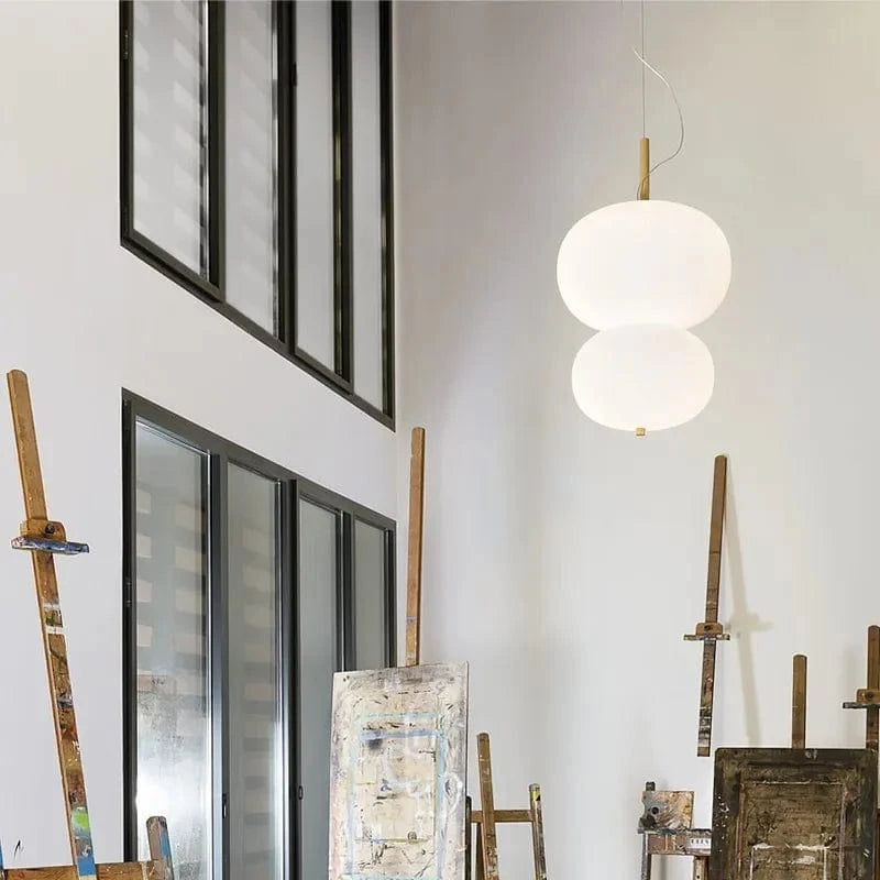 Lustre Nordique en Verre avec Suspension LED - Idéal pour une Décoration Tendance | Marco Lucetti