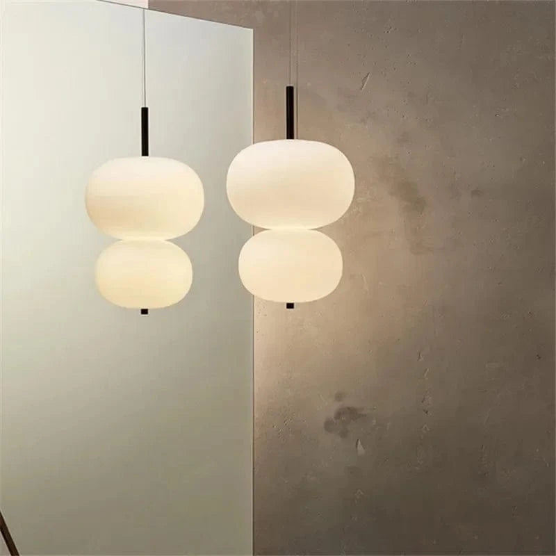 Lustre Nordique en Verre avec Suspension LED - Idéal pour une Décoration Tendance | Marco Lucetti