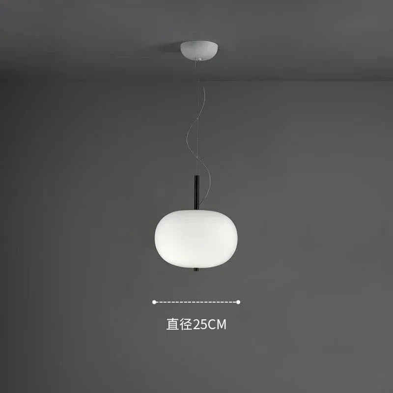 Lustre Nordique en Verre avec Suspension LED - Idéal pour une Décoration Tendance | Marco Lucetti Diamètre 25cm / Blanc chaud
